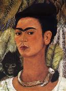 Frida Kahlo Self-Portrait with Monkey oil painting picture wholesale